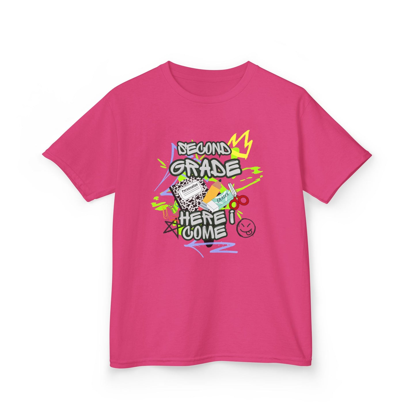Kids T‑Shirt — "Second Grade Here I Come" Back‑to‑School Graphic Tee