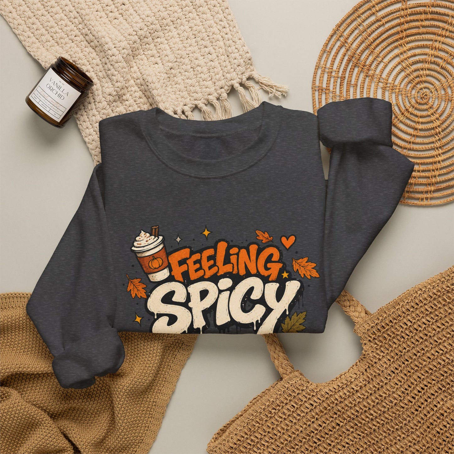 Feeling Spicy Sweatshirt — Fall Graphic Crewneck - Unisex