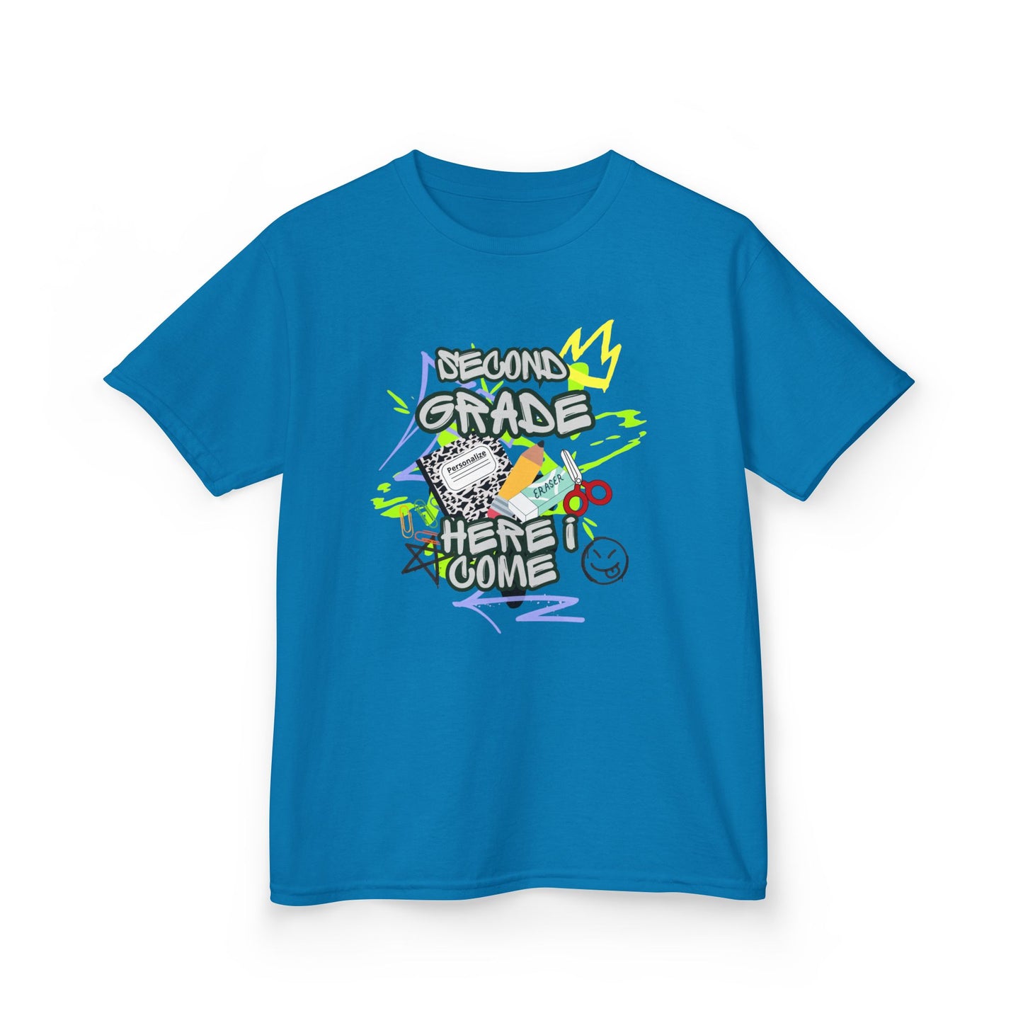 Kids T‑Shirt — "Second Grade Here I Come" Back‑to‑School Graphic Tee