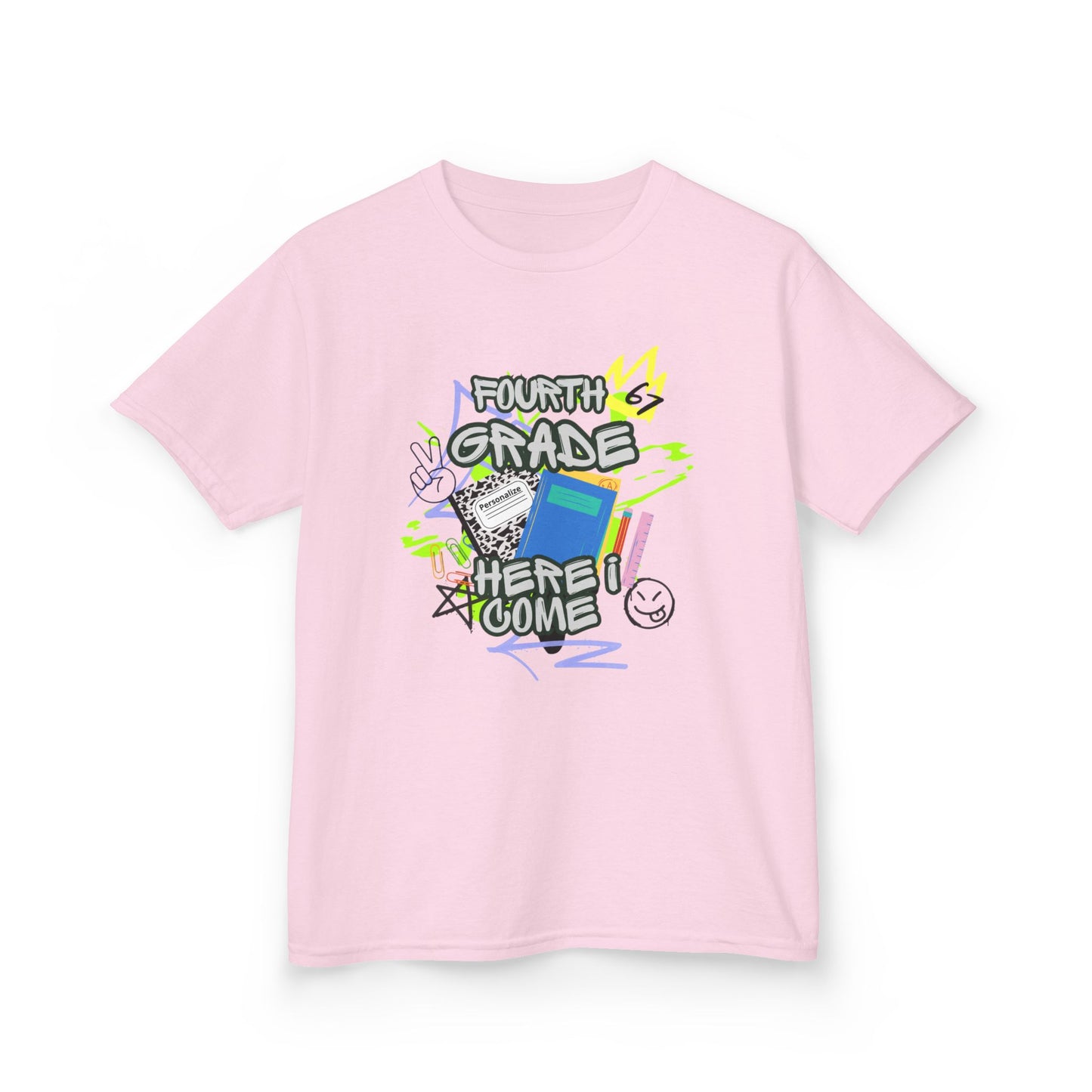 Kids T‑Shirt — "Fourth Grade Here I Come" Back‑to‑School Graphic Tee