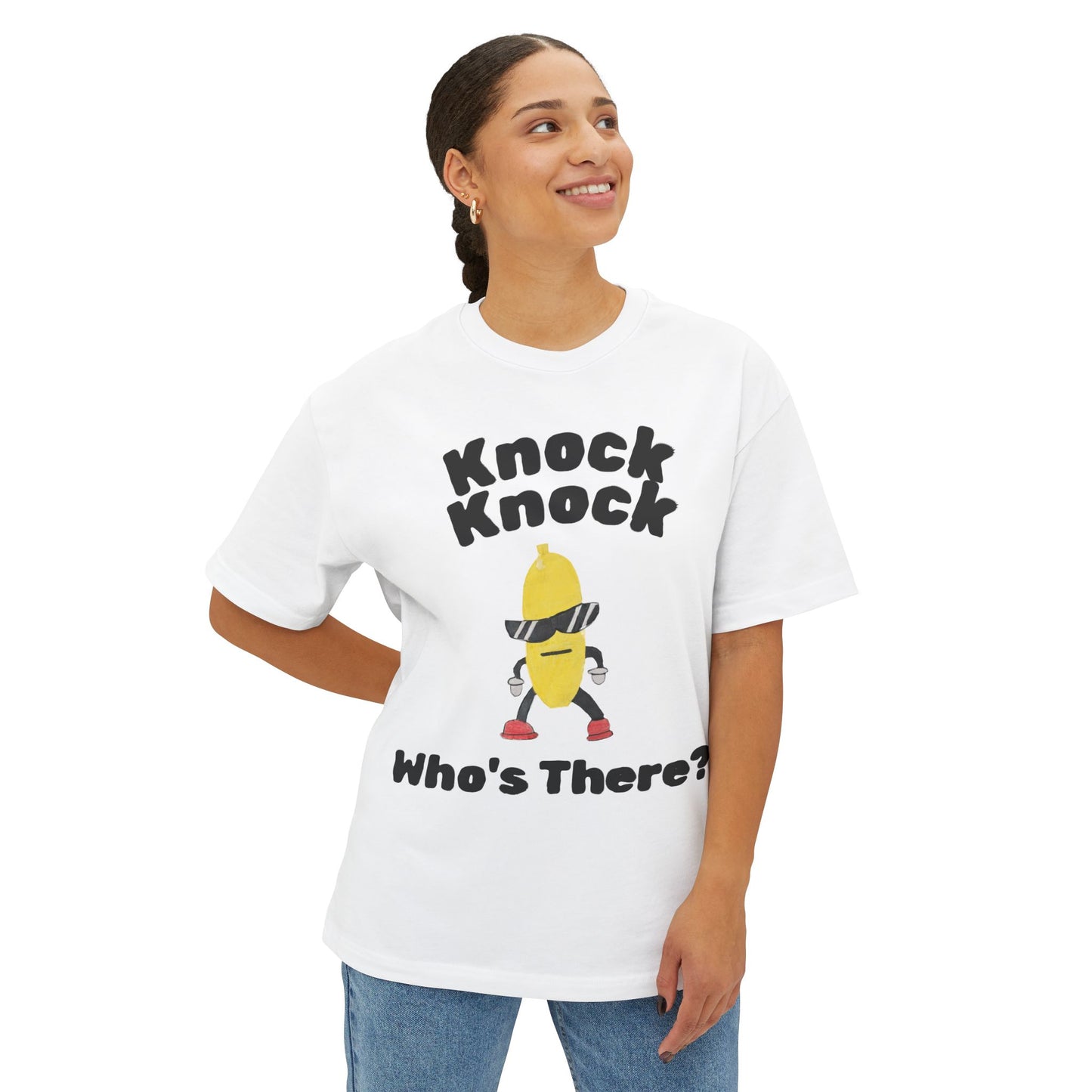 Funny Banana Tee — "Knock Knock Who's There?" Graphic T-Shirt