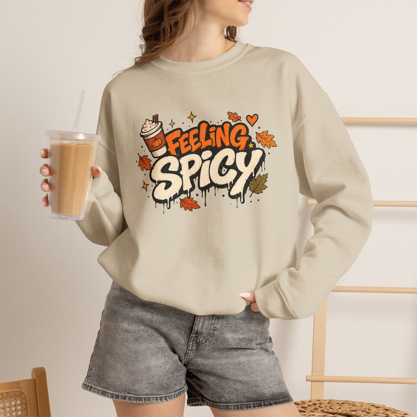 Feeling Spicy Sweatshirt — Fall Graphic Crewneck - Unisex