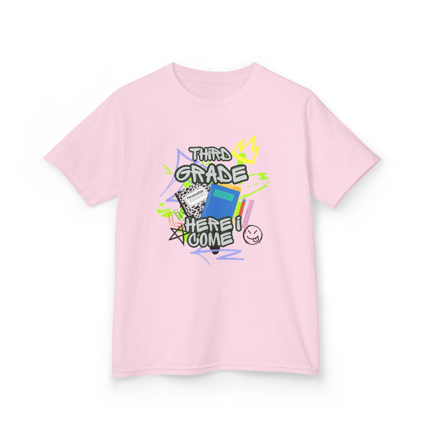 Kids T‑Shirt — "Third Grade Here I Come" Back‑to‑School Graphic Tee