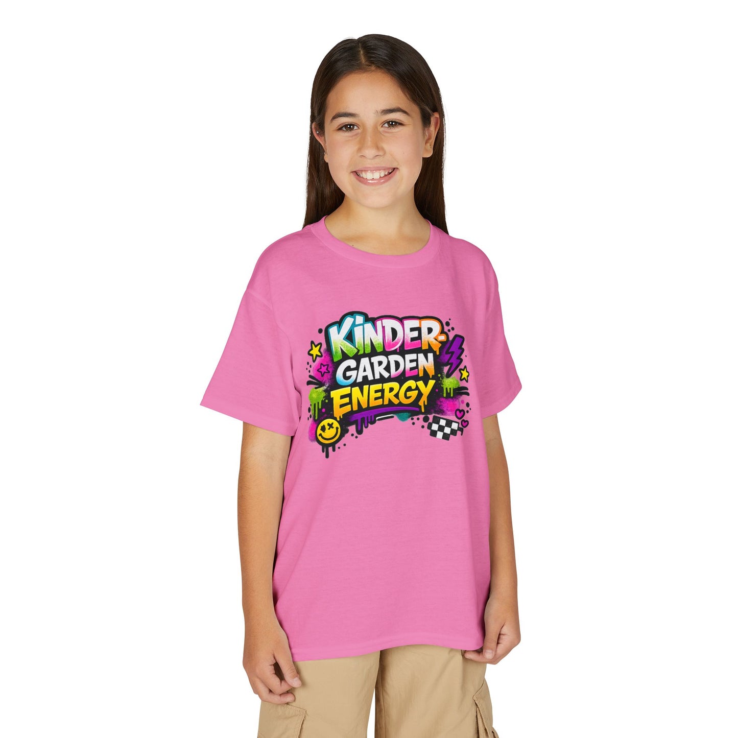 Kinder Garden Energy Youth T‑Shirt — Colorful Playful Graphic Tee for Kids
