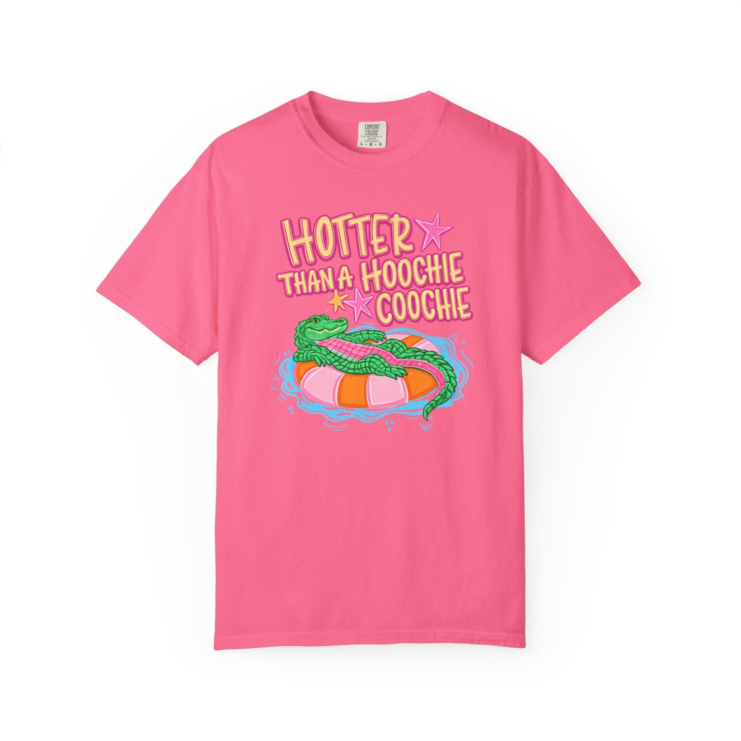 Hotter Than a Hoochie Coochie T-Shirt — Retro Pool Float Graphic Tee