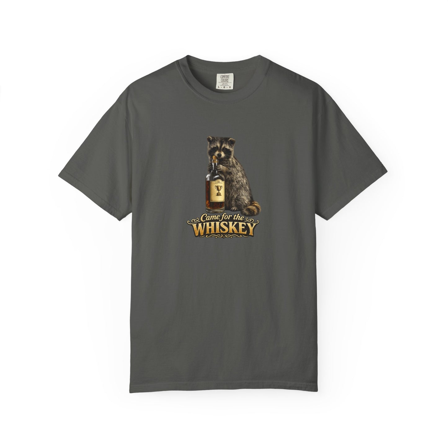 Whiskey Raccoon T-Shirt — Vintage Whiskey Bottle Graphic Tee