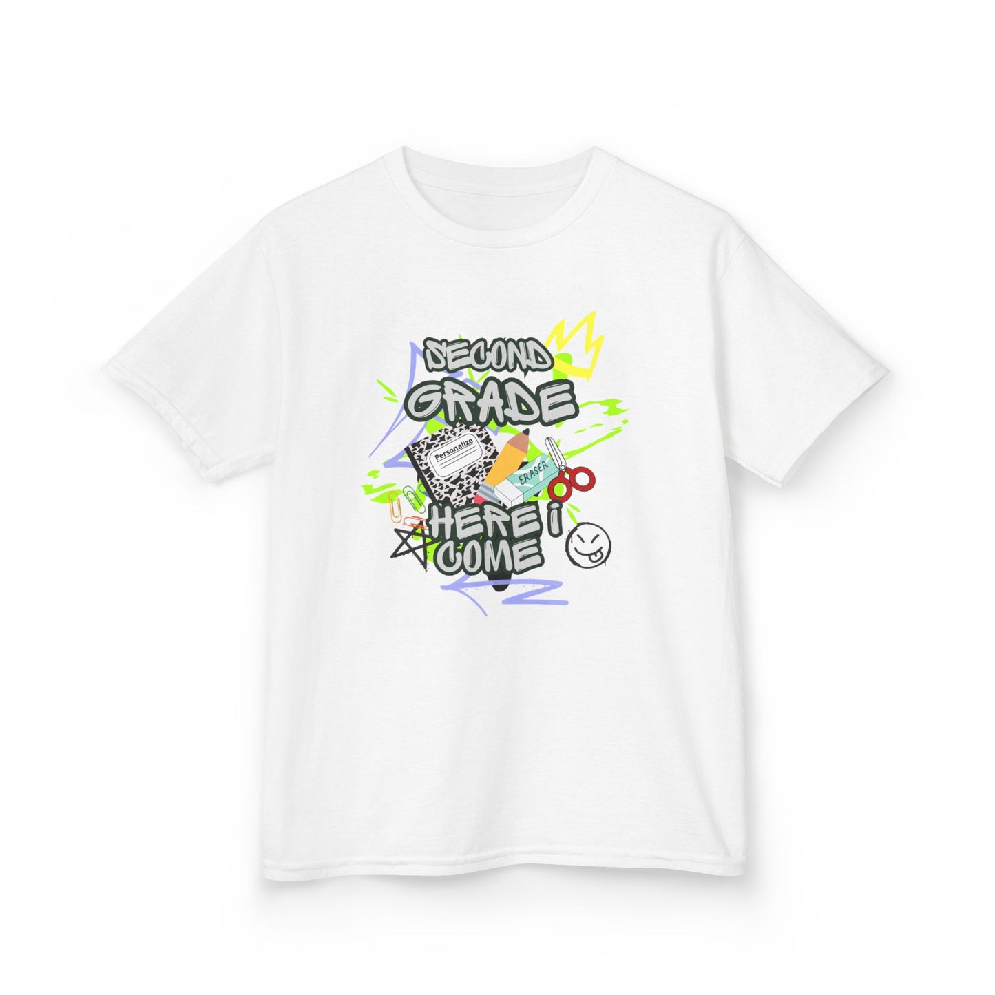 Kids T‑Shirt — "Second Grade Here I Come" Back‑to‑School Graphic Tee