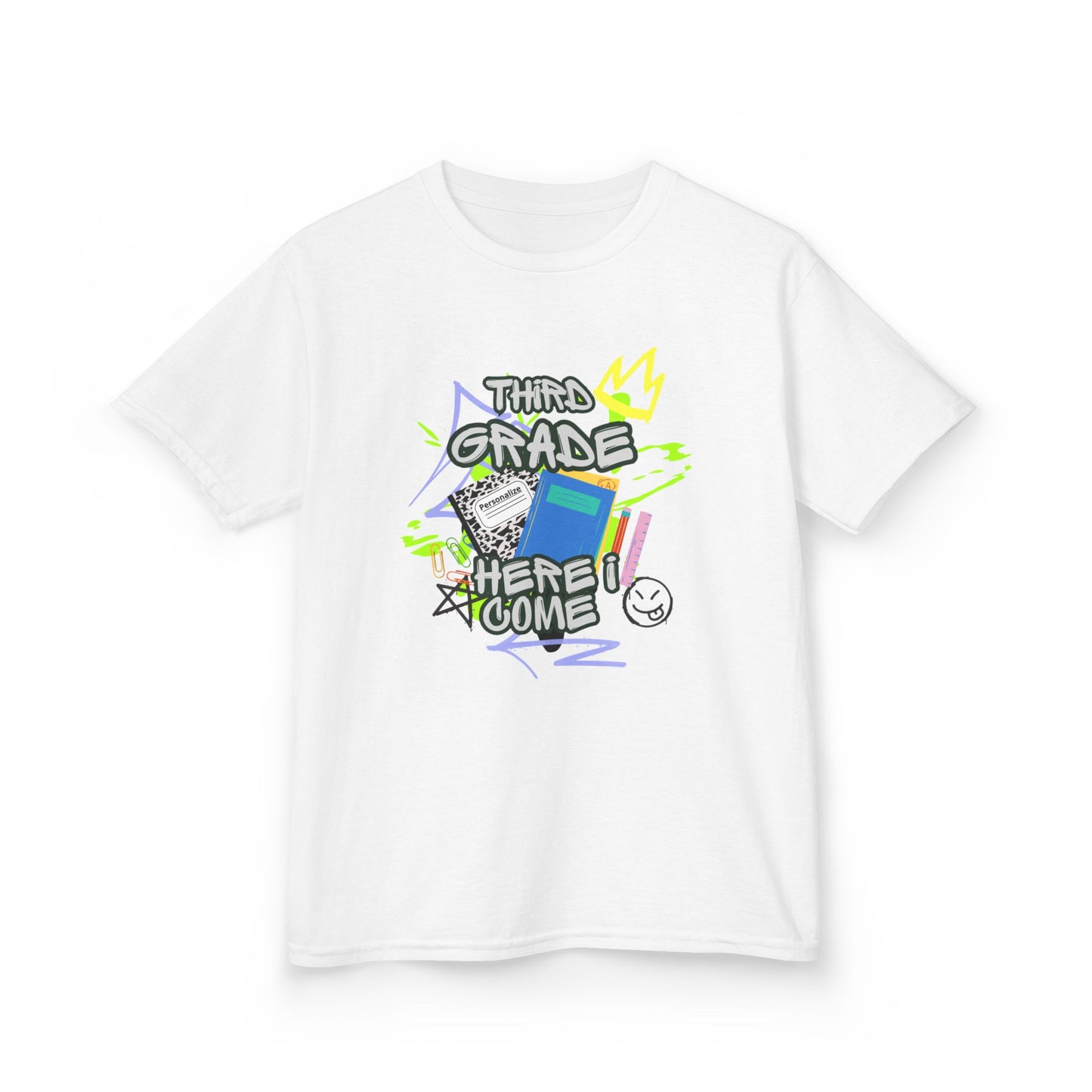 Kids T‑Shirt — "Third Grade Here I Come" Back‑to‑School Graphic Tee