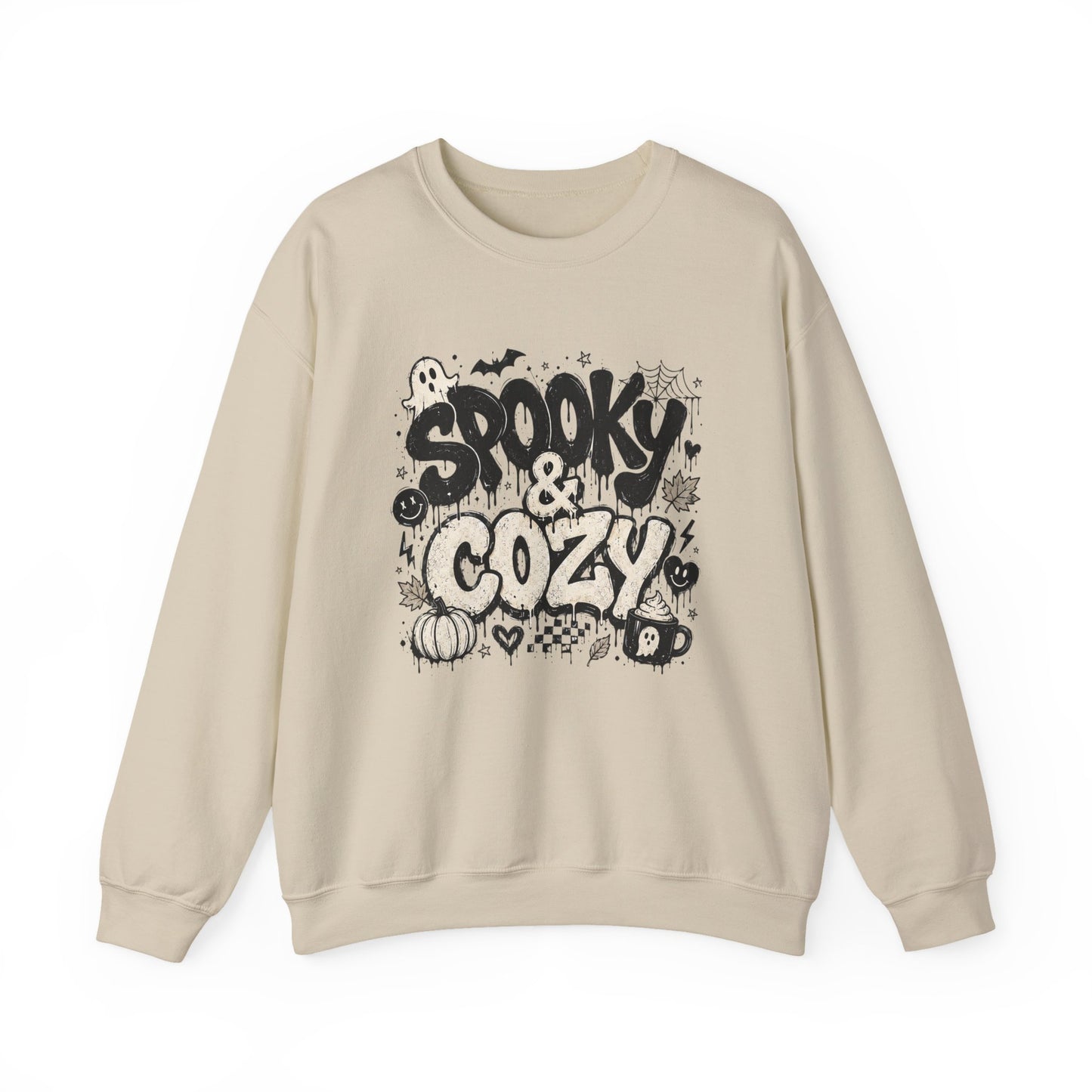Spooky & Cozy Sweatshirt — Halloween Graphic Crewneck - Unisex