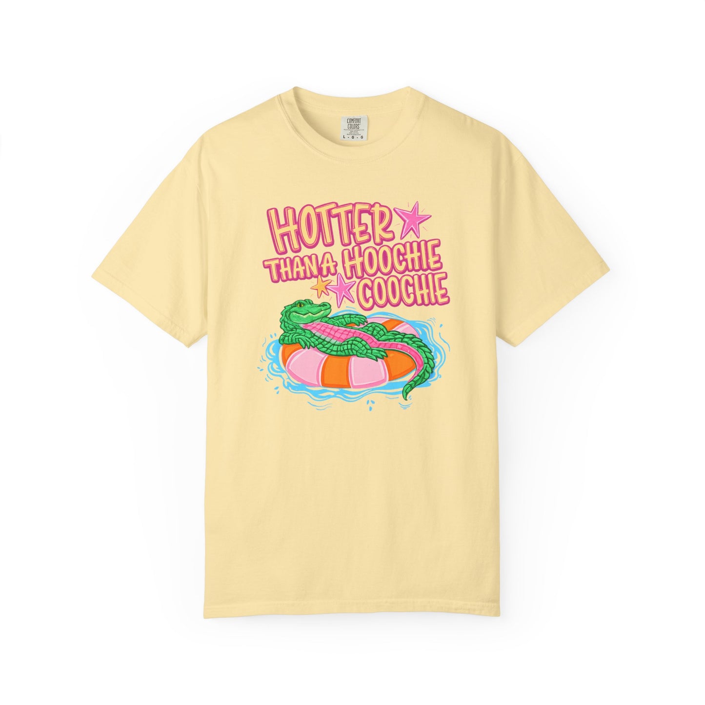 Hotter Than a Hoochie Coochie T-Shirt — Retro Pool Float Graphic Tee