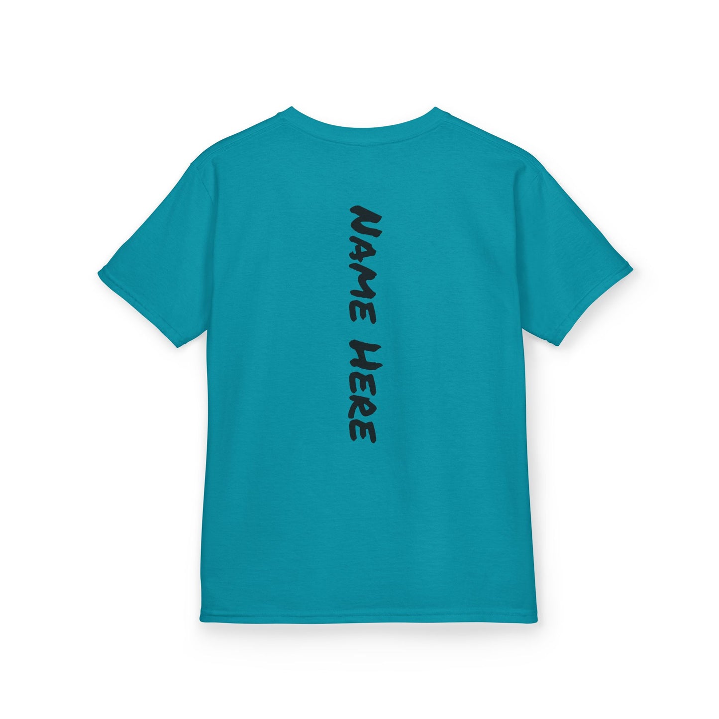 Kids Tee — "Hello First Grade" Lined Notebook Back-to-School Shirt (Custom Name)
