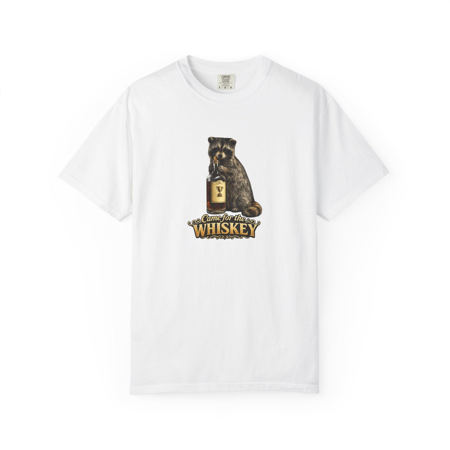 Whiskey Raccoon T-Shirt — Vintage Whiskey Bottle Graphic Tee