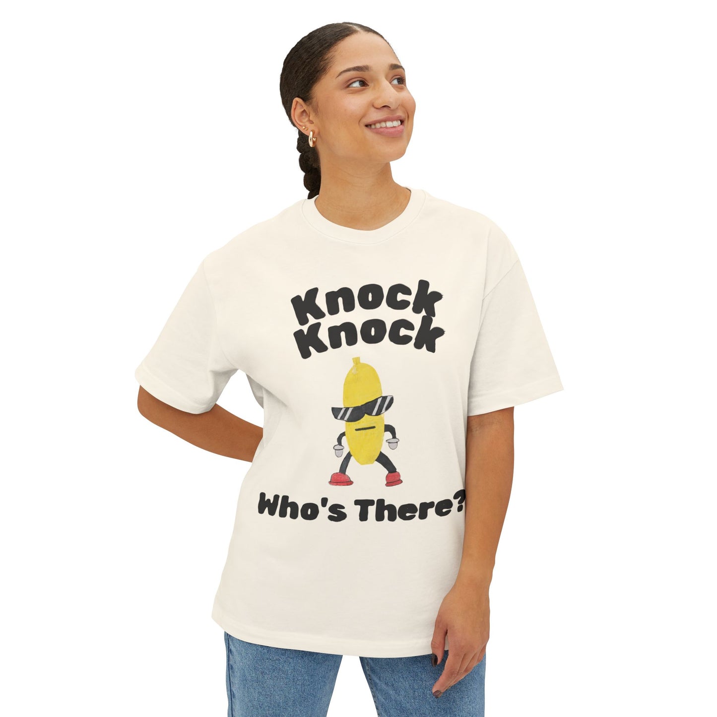 Funny Banana Tee — "Knock Knock Who's There?" Graphic T-Shirt