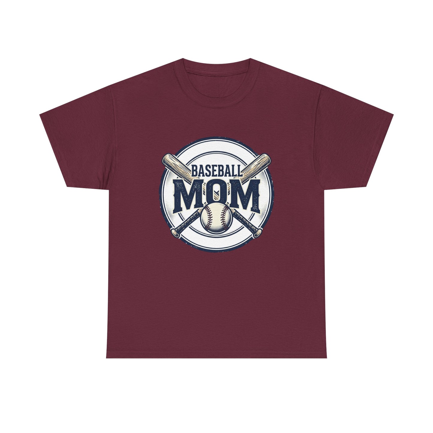 Baseball Mom T-Shirt – Crossed Bats Graphic