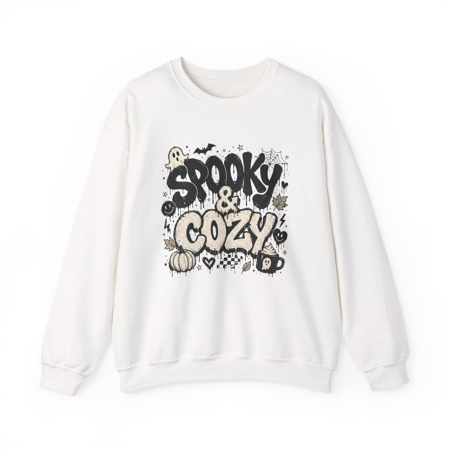 Spooky & Cozy Sweatshirt — Halloween Graphic Crewneck - Unisex