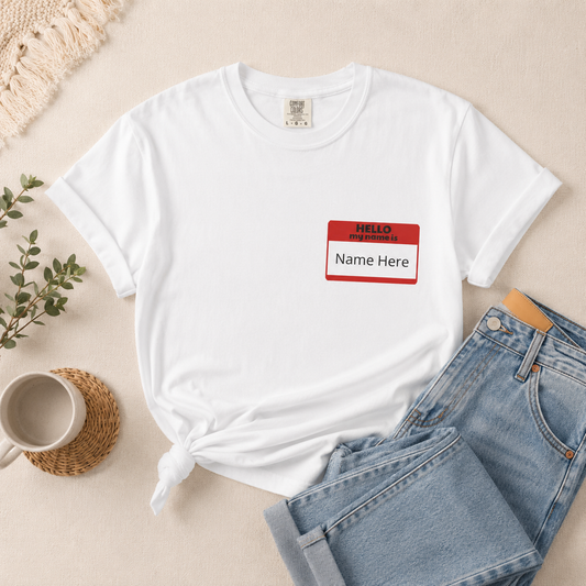 Name Tag Graphic T-Shirt
