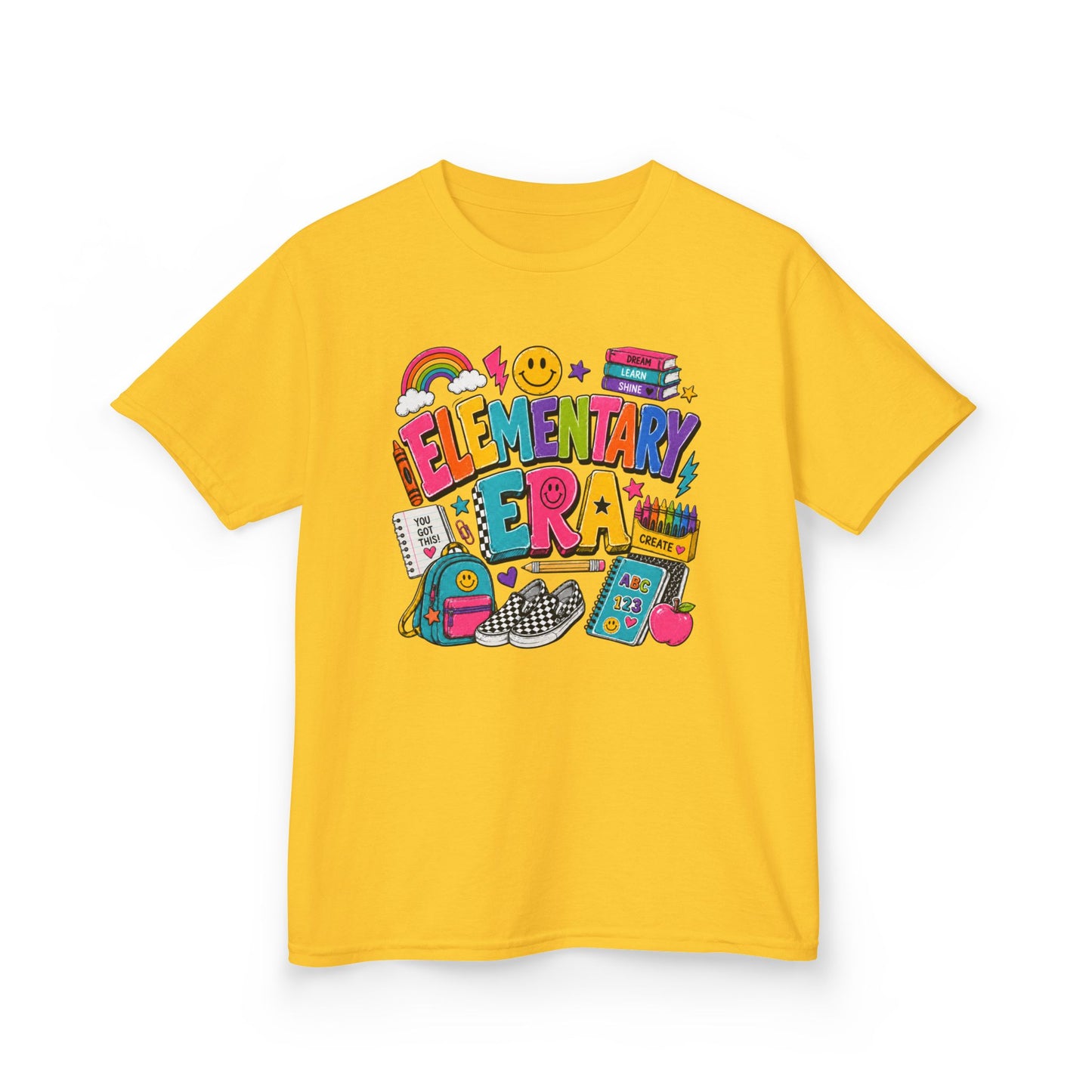 Kids Tee  "Elementary Era" Colorful Back-to-School Shirt