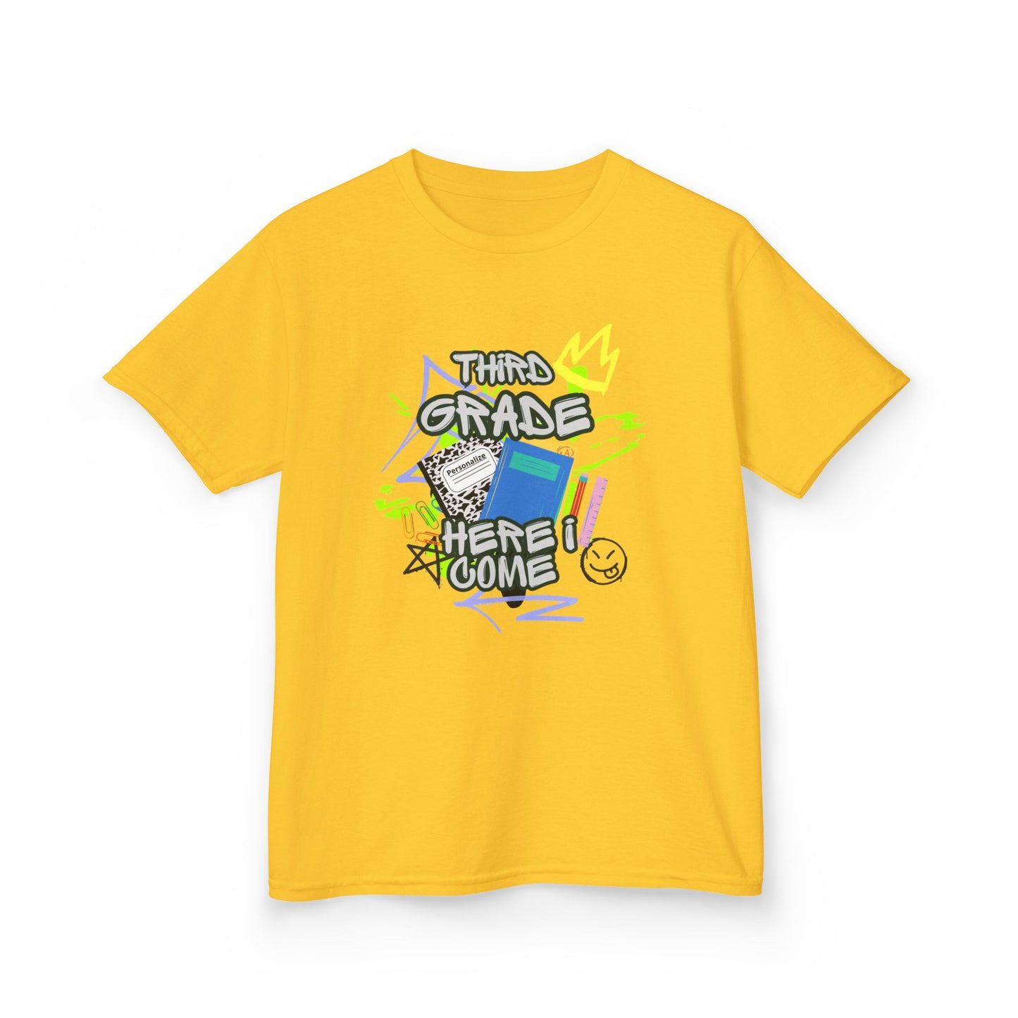 Kids T‑Shirt — "Third Grade Here I Come" Back‑to‑School Graphic Tee