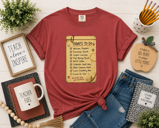 Today’s To-Do | Vintage Teacher T-Shirt - Unisex | Comfort Colors