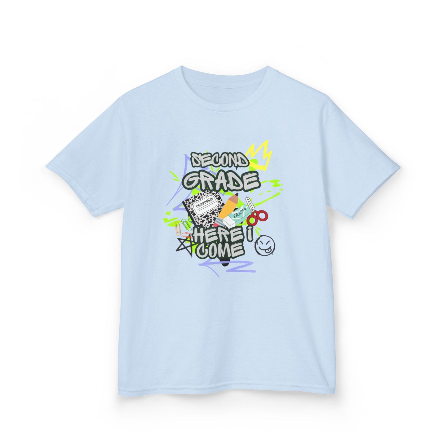 Kids T‑Shirt — "Second Grade Here I Come" Back‑to‑School Graphic Tee