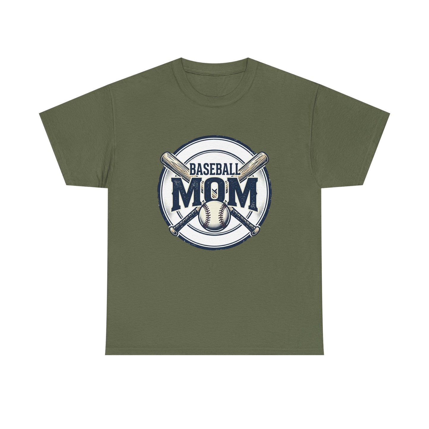 Baseball Mom T-Shirt – Crossed Bats Graphic