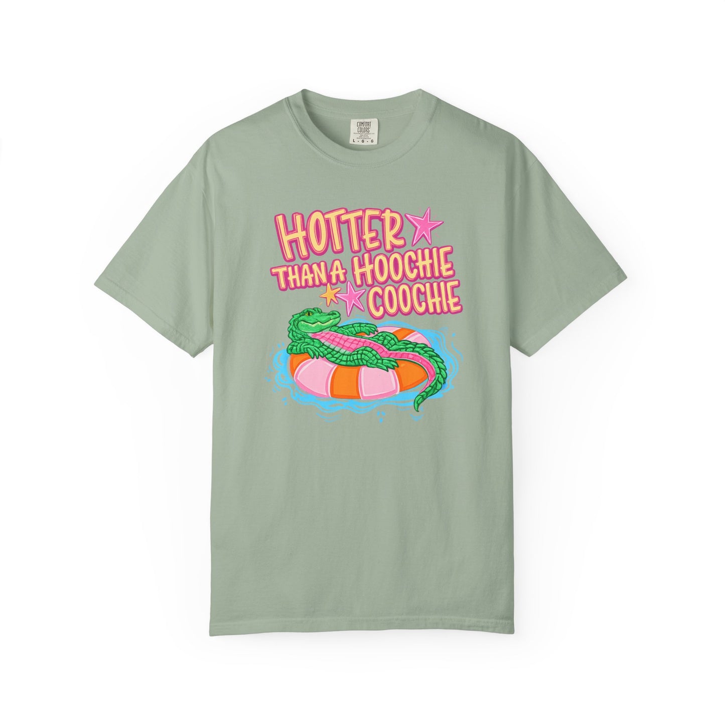 Hotter Than a Hoochie Coochie T-Shirt — Retro Pool Float Graphic Tee