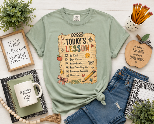Today’s Lesson | Vintage Teacher T-Shirt - Unisex | Comfort Colors