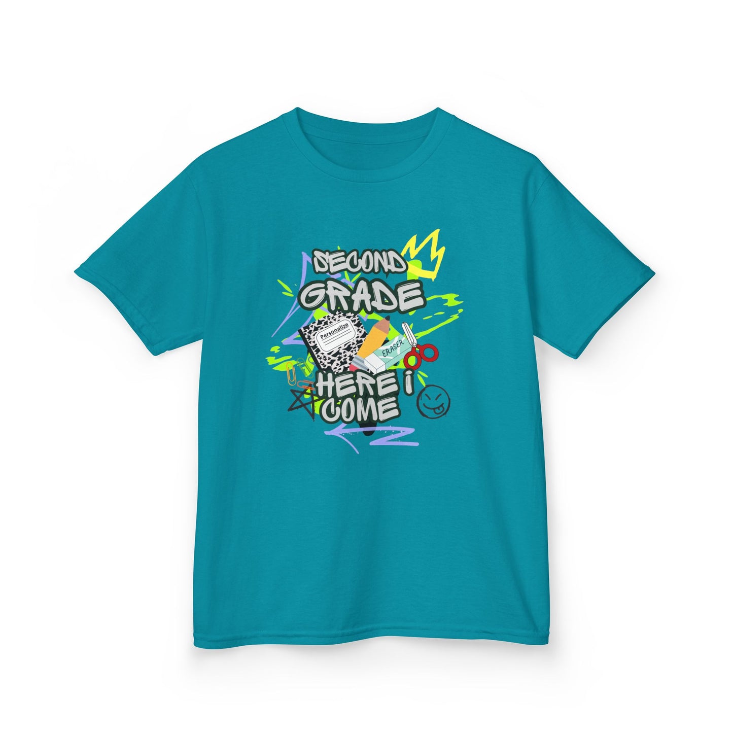 Kids T‑Shirt — "Second Grade Here I Come" Back‑to‑School Graphic Tee