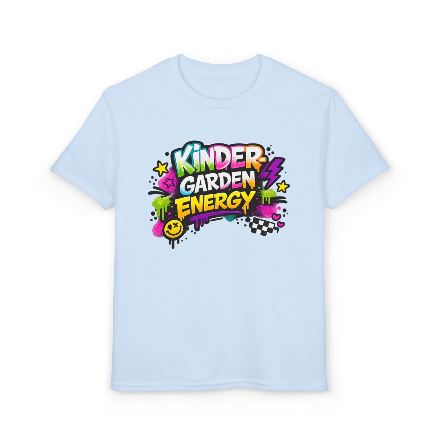 Kinder Garden Energy Youth T‑Shirt — Colorful Playful Graphic Tee for Kids
