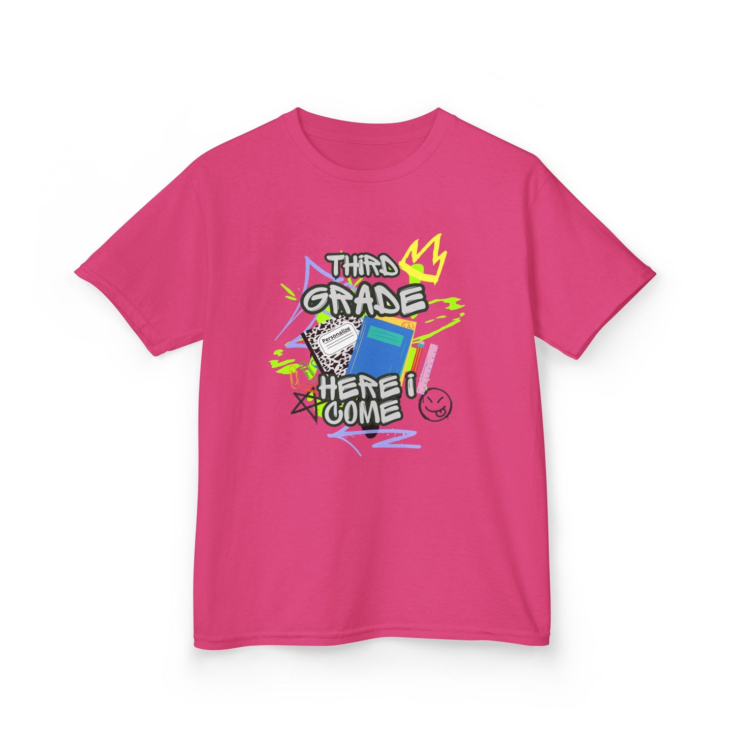 Kids T‑Shirt — "Third Grade Here I Come" Back‑to‑School Graphic Tee