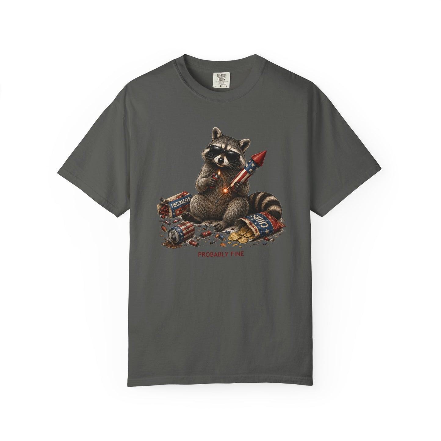 Probably Fine American Raccoon T-Shirt - Unisex