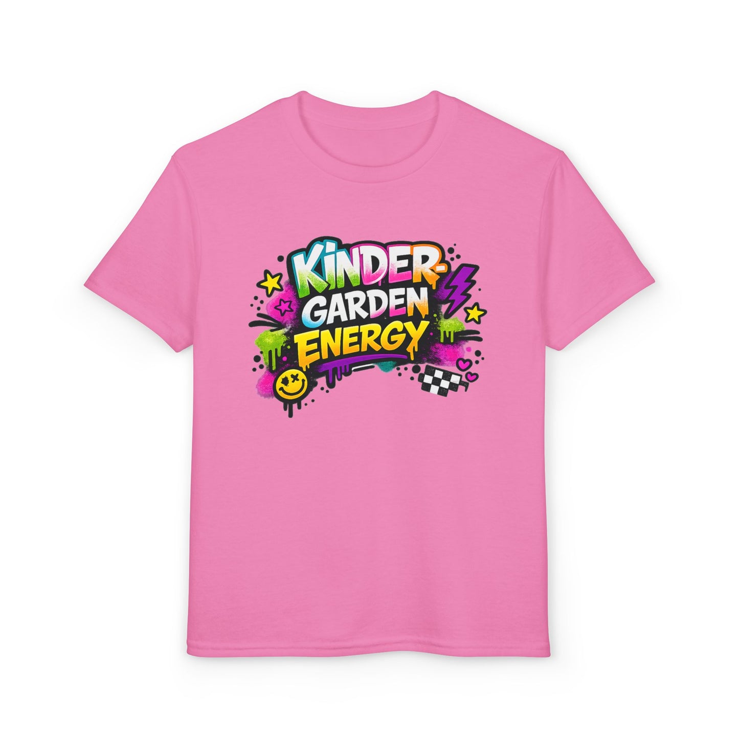 Kinder Garden Energy Youth T‑Shirt — Colorful Playful Graphic Tee for Kids