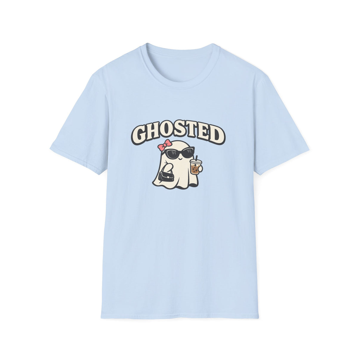 Ghosted Graphic Tee — Cute Sunglasses Ghost Shirt with "GHOSTED" Text