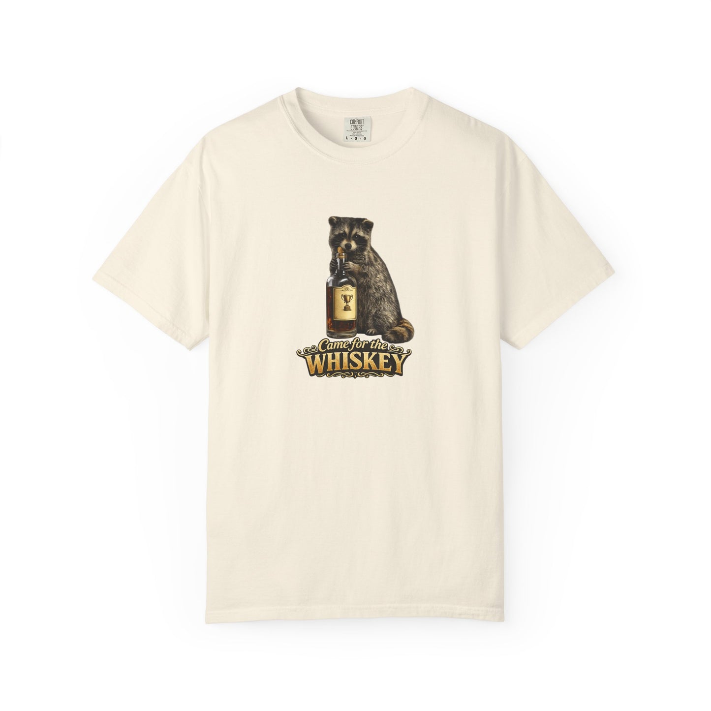 Whiskey Raccoon T-Shirt — Vintage Whiskey Bottle Graphic Tee