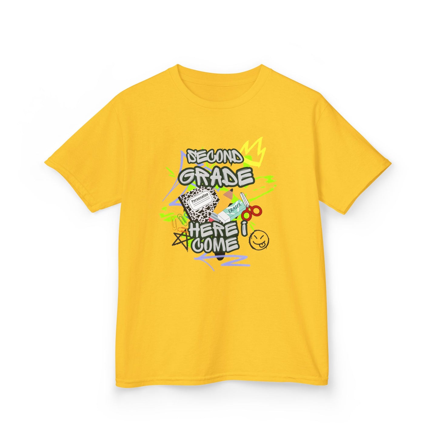 Kids T‑Shirt — "Second Grade Here I Come" Back‑to‑School Graphic Tee