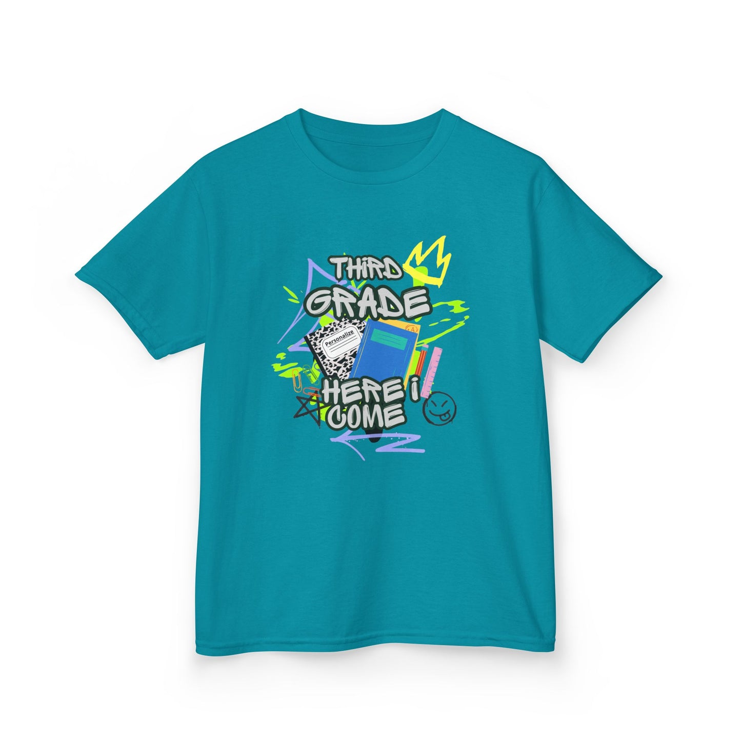 Kids T‑Shirt — "Third Grade Here I Come" Back‑to‑School Graphic Tee