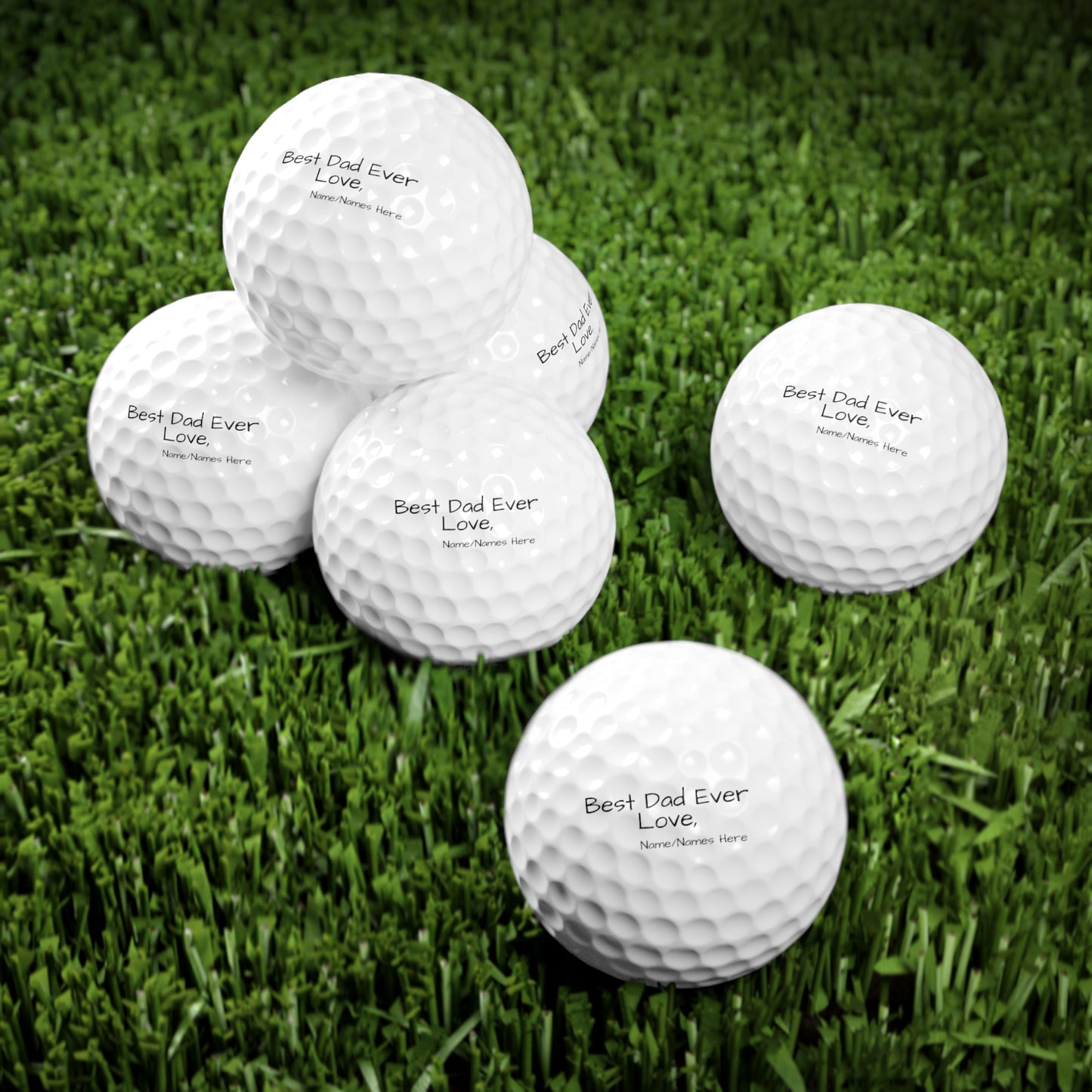 Golf Balls, 6pcs - Personalization