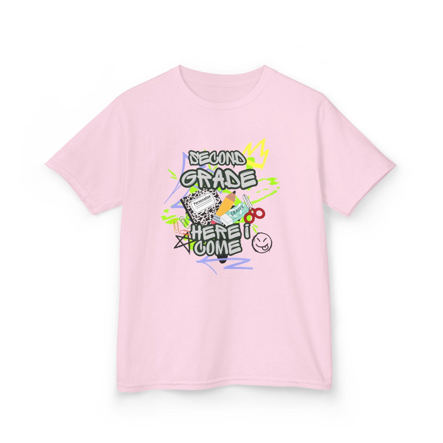 Kids T‑Shirt — "Second Grade Here I Come" Back‑to‑School Graphic Tee