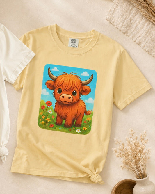 Highland Cow Cute Graphic T-Shirt