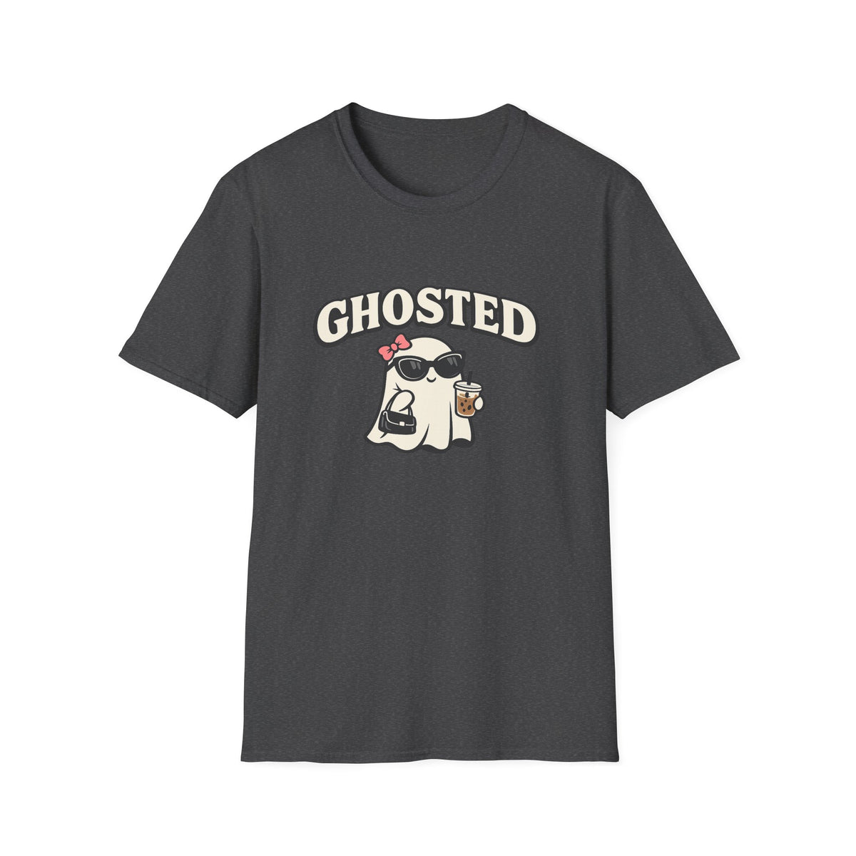 Ghosted Graphic Tee — Cute Sunglasses Ghost Shirt with "GHOSTED" Text