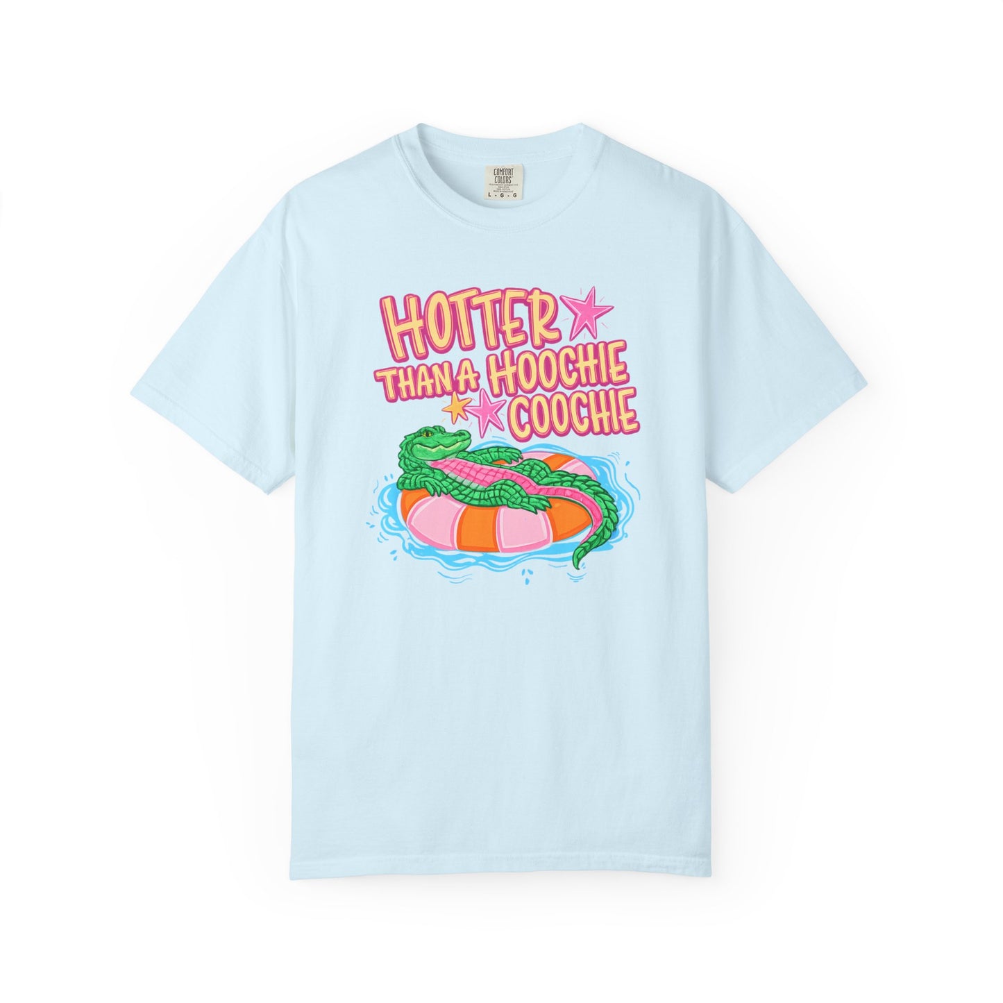 Hotter Than a Hoochie Coochie T-Shirt — Retro Pool Float Graphic Tee