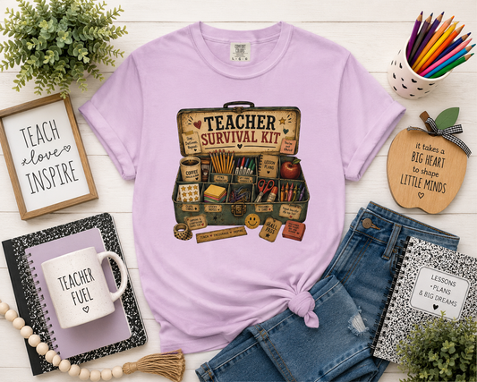 Teacher Survival Kit | Vintage Teacher T-Shirt - Unisex | Comfort Colors