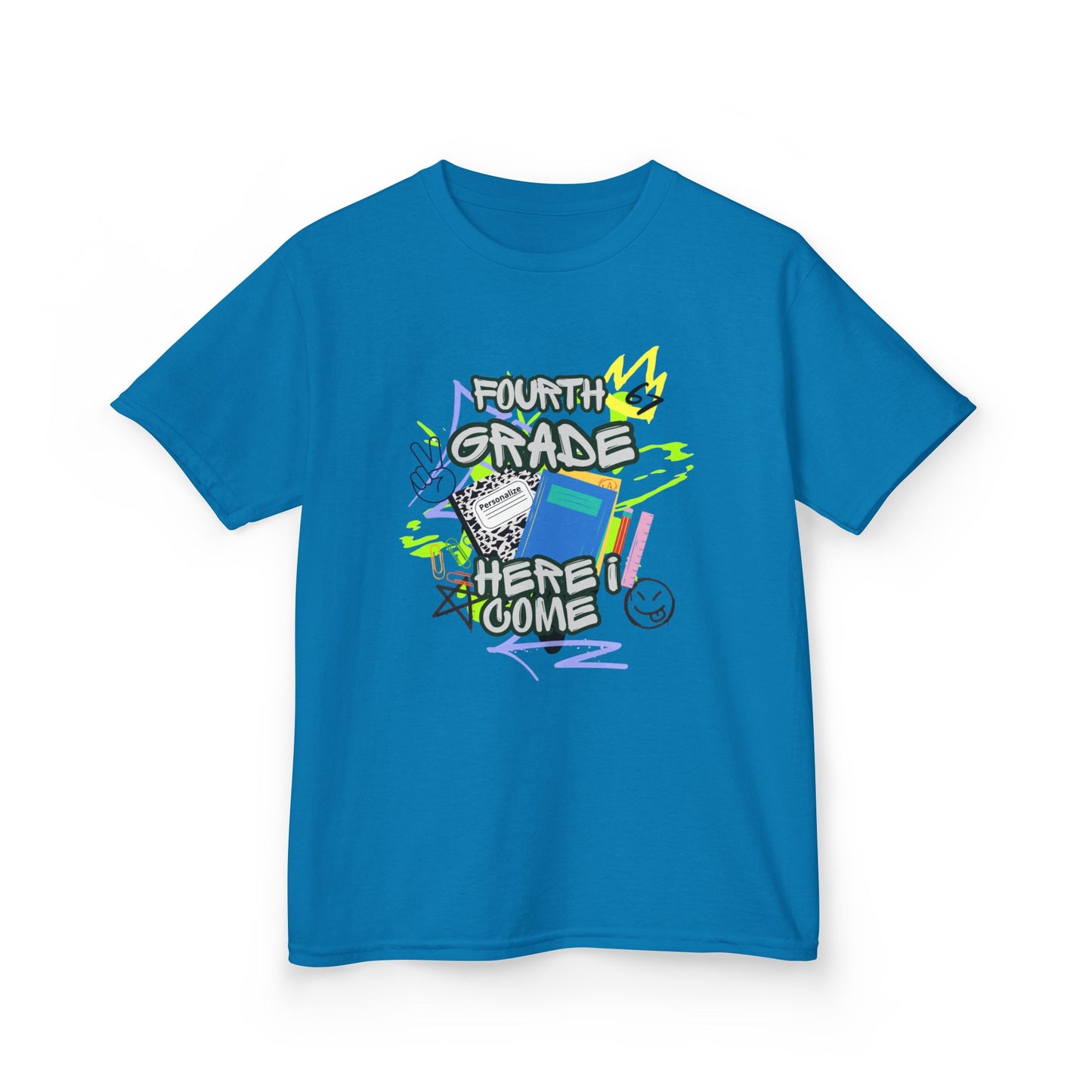 Kids T‑Shirt — "Fourth Grade Here I Come" Back‑to‑School Graphic Tee