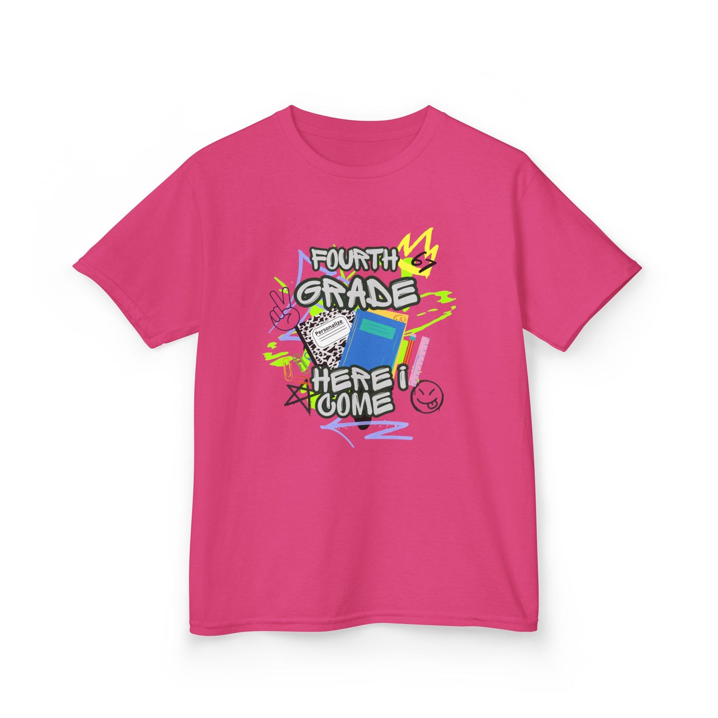 Kids T‑Shirt — "Fourth Grade Here I Come" Back‑to‑School Graphic Tee