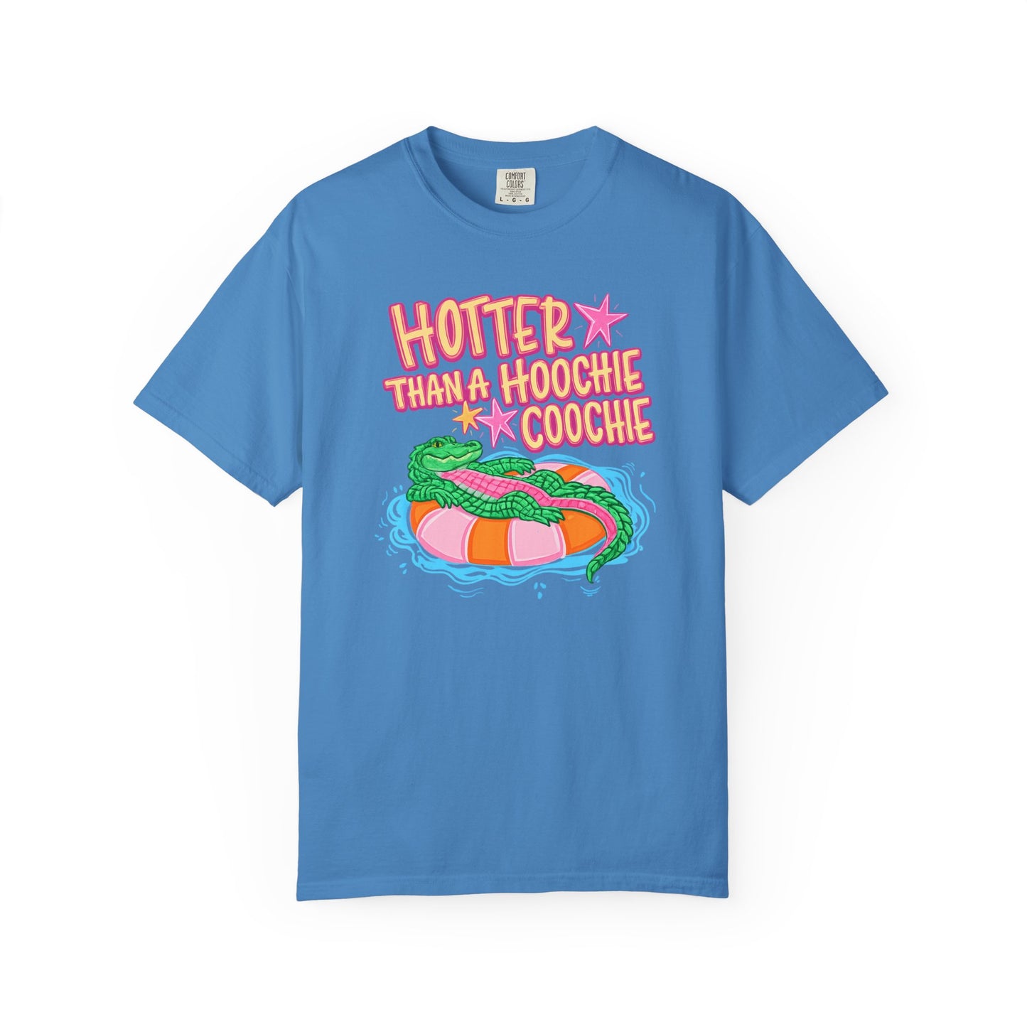 Hotter Than a Hoochie Coochie T-Shirt — Retro Pool Float Graphic Tee