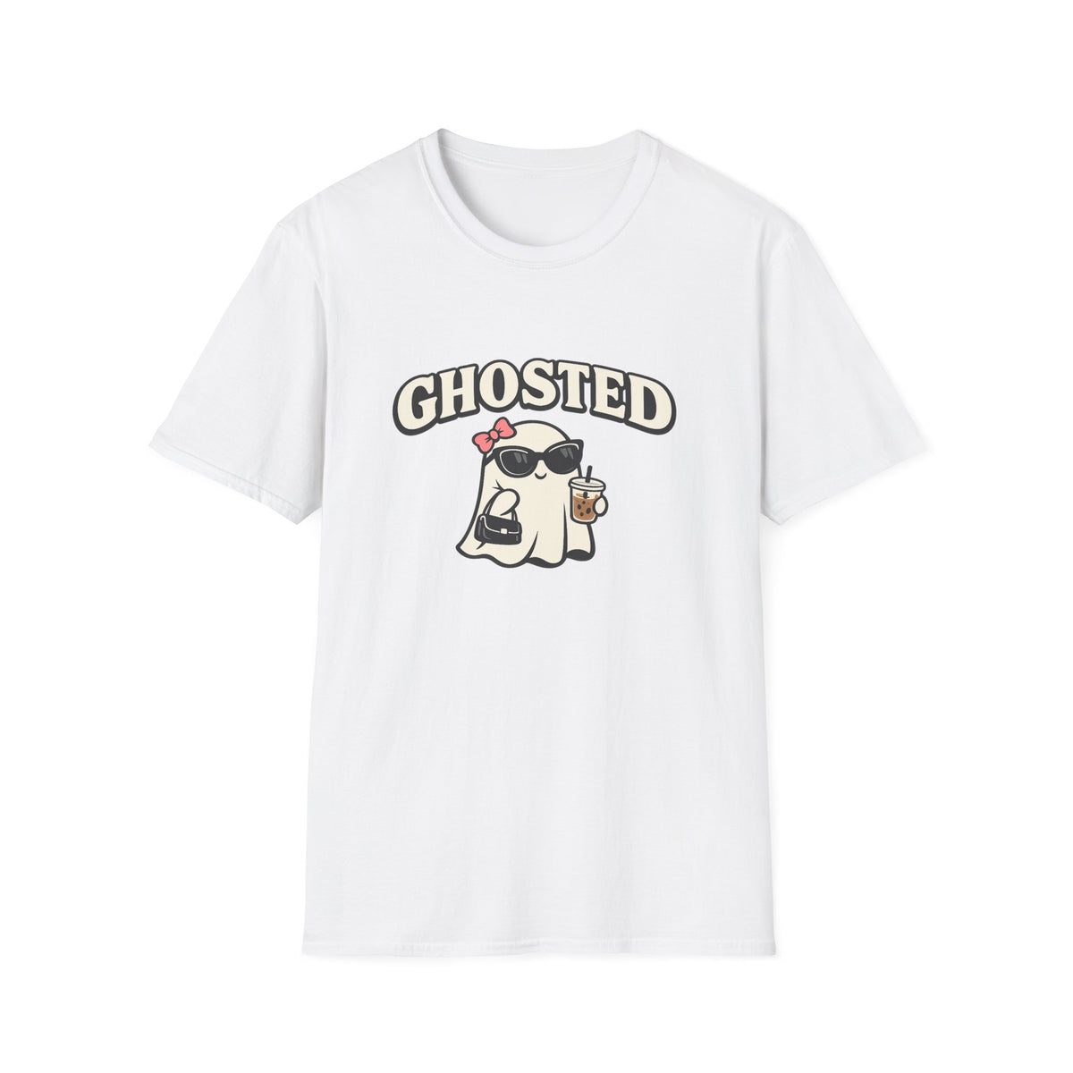 Ghosted Graphic Tee — Cute Sunglasses Ghost Shirt with "GHOSTED" Text