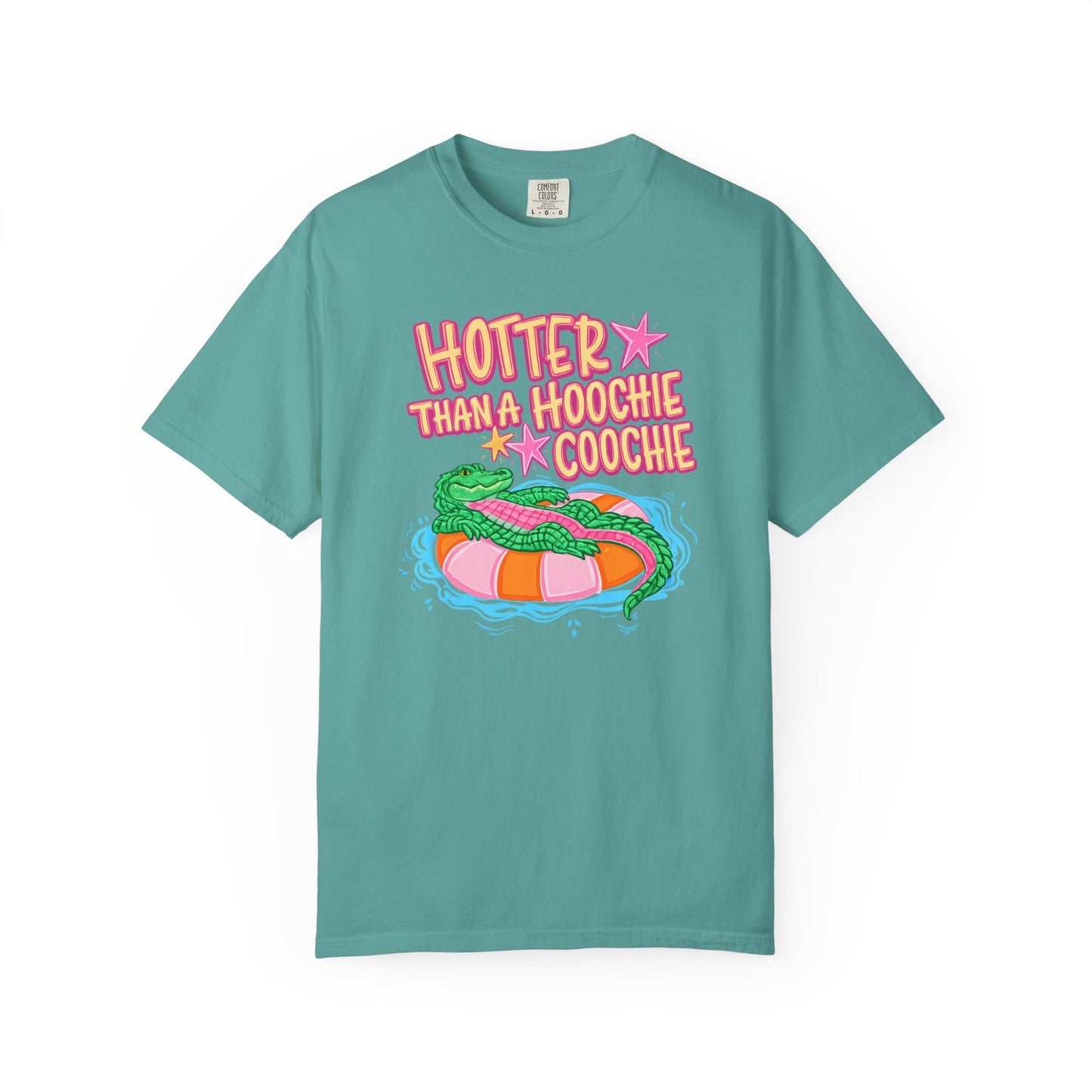 Hotter Than a Hoochie Coochie T-Shirt — Retro Pool Float Graphic Tee