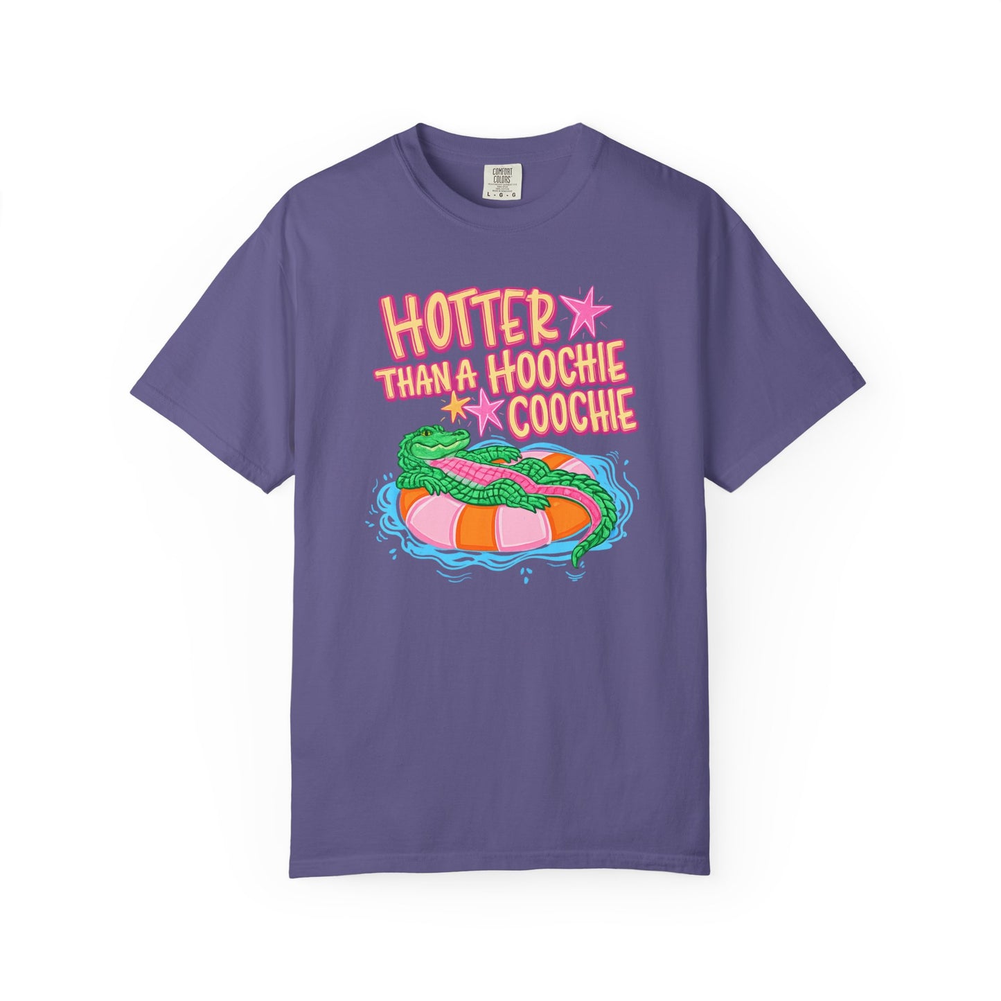 Hotter Than a Hoochie Coochie T-Shirt — Retro Pool Float Graphic Tee