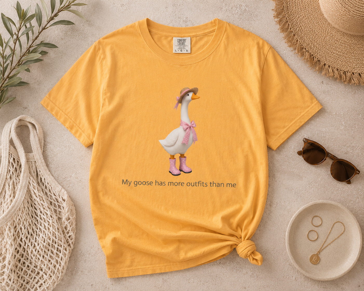 Porch Goose Graphic Cotton T-Shirt