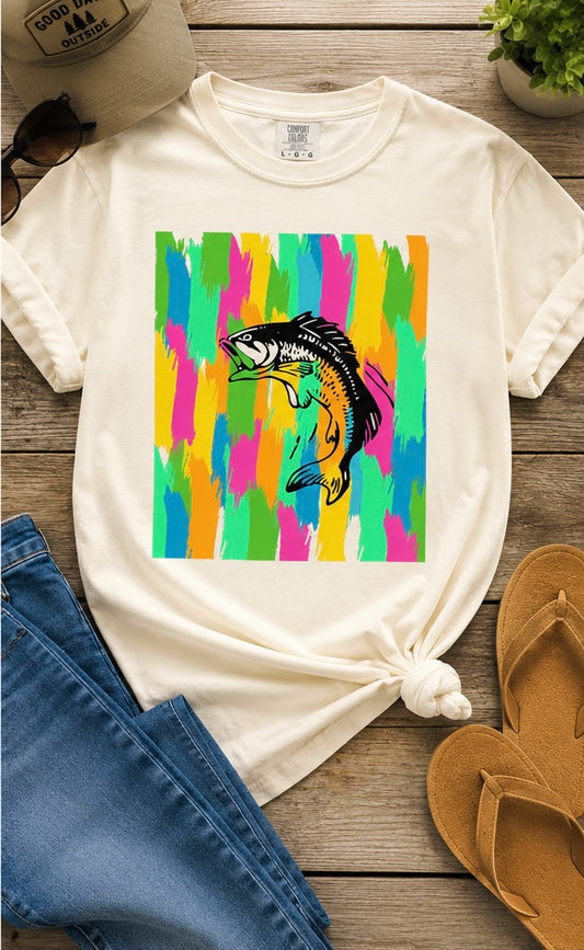 Colorful Bass Fishing T‑Shirt - Unisex